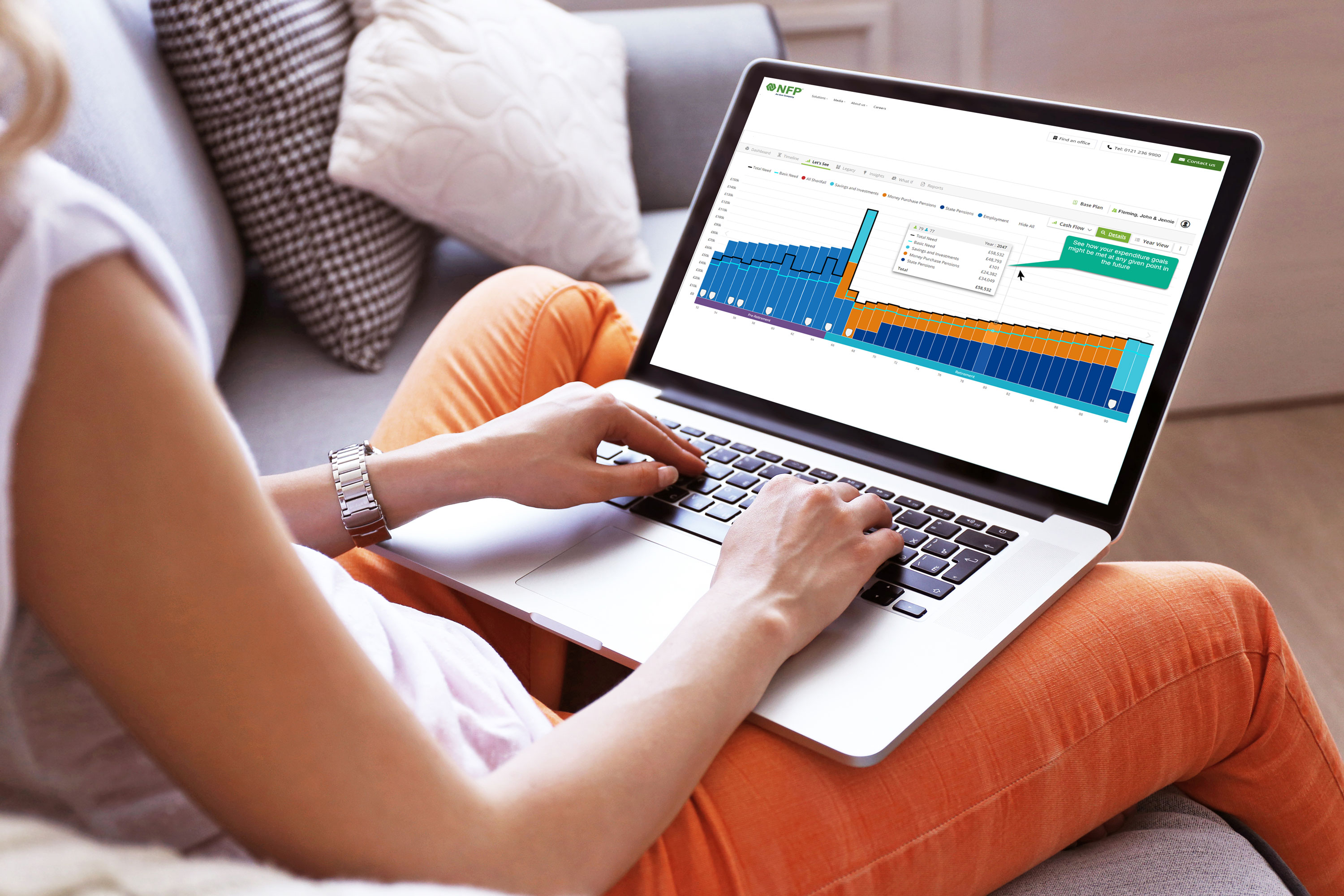 An employee benefits platform laptop